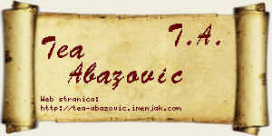 Tea Abazović vizit kartica